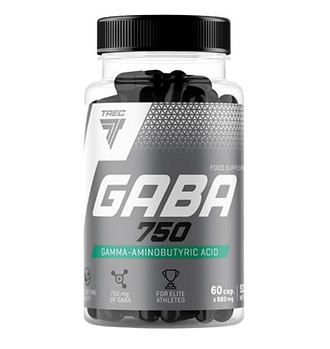 Амінокислота Trec Nutrition GABA 750 мг 60 капсул (KG-11480)