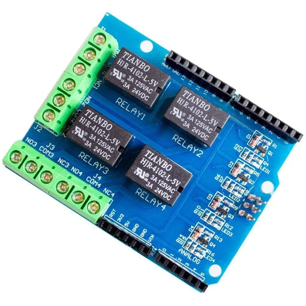 Плата розширення реле 4-канальний v1 для Arduino, 5 В