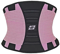 Пояс - корсет спортивный для поддержки спины р. S/M (96×22 см) Power System Pink на липучке, неопреновый