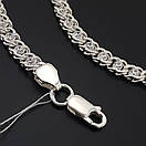 Срібна цепочка жіноча арабка з камінцями. Колье на шию жіноче. Срібло 925 + цирконій. 50 см, фото 7