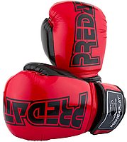 Боксерские перчатки 16 унц. из экокожи PowerPlay 3017 красные карбон на липучке взрослые лучшая цена с быстрой