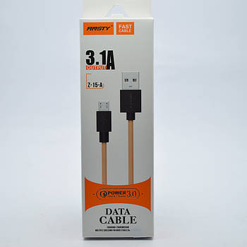 Кабель ANSTY Z-15-A Micro USB 3.1A 1M White