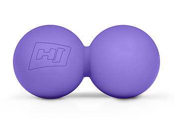 Силіконовий масажний подвійний м'яч 63 мм Hop-Sport HS-S063DMB фіолетовий