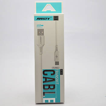 Кабель ANSTY ZA-02 Micro USB 1.2A 1M White