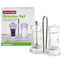 Набір ємностей для солі та перцю з функцією подрібнення Kamille KM-7053