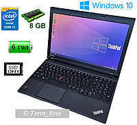 Ноутбук 15.6" Lenovo ThinkPad L540 / i5-4210M / RAM 8 Гб / 120 SSD + 500 HDD / Windows 10 / Посилена АКБ 6 год
