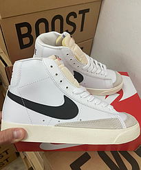 Жіночі кросівки Nike Blazer high white Кеди Найк Блейзер білі високі модні молодіжні для дівчат