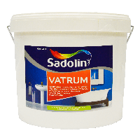 Акриловая краска Sadolin Vatrum для стен и потолка влагостойкая, белая, BW, 10 л