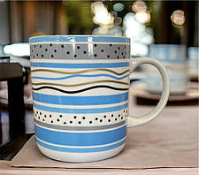 Кружка 470мл Смугаста синя 23-033 Vinnarc