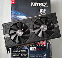 Видеокарта SAPPHIRE AMD RADEON RX 570 8GB NITRO+ (11266-09-20G) (GDDR5, 256 BIT, PCI-E 3.0) Б/У