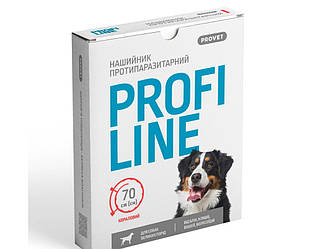 Provet ProFiline Нашийник для великих порід собак 70 см (інсектоакарицид) кораловий