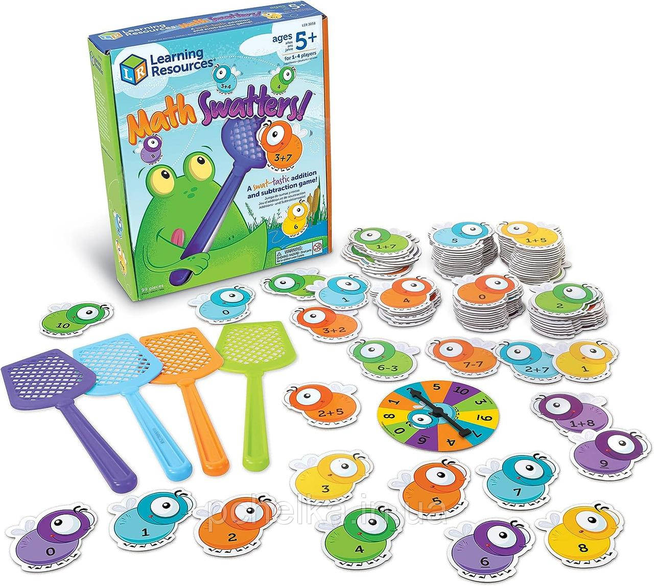 Математична гра на додавання та віднімання Муховолки Learning Resources Mathswatter, фото 1
