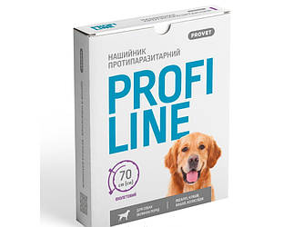 Provet ProFiline Нашийник для великих порід собак 70 см (інсектоакарицид) фіолетовий