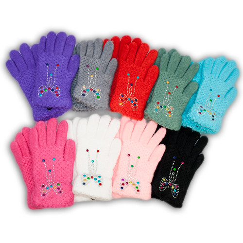 Дитячі рукавички для дівчинки з додаванням бамбукової нитки, E5513