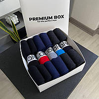 Premium Box CK Boxer Silver (5 шт трусів + 12 пар шкарпеток махра)