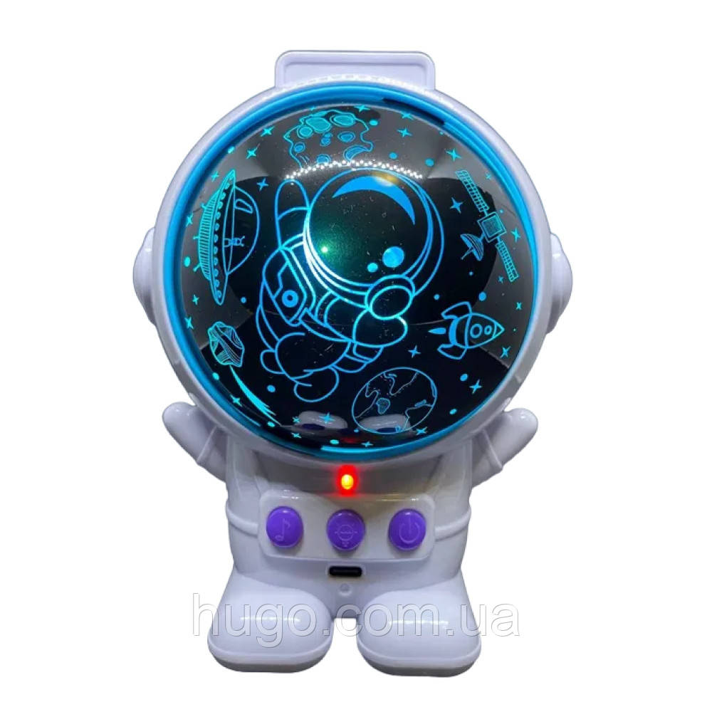 Ночник проектор Космонавт, SPACEMAN з USB, Білий / Світлодіодний нічник Астронавт / Нічний світильник, фото 1