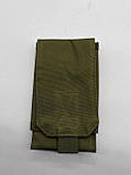 Підсумок MOLLE одинарний під телефон зелений олива, фото 4