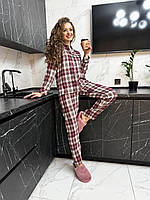 Піжама в клітинку. Жіночий комплект для дому. Одяг для сну для жінок., фото 2