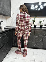 Піжама в клітинку. Жіночий комплект для дому. Одяг для сну для жінок., фото 6