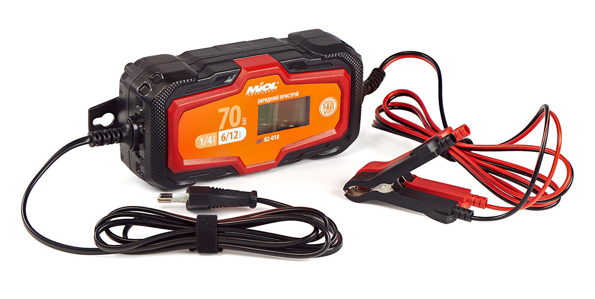 82-018 Зарядний пристрій 1.0A/4.0A  6V/12V,70W  LCD