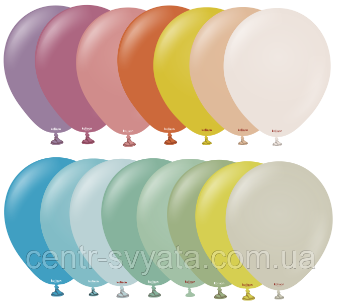 Латексна кулька Kalisan 12"(30 см) Retro Assorted | Ретро асорті