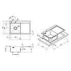 Мийка Kroner 7849LHM ліва та змішувач для кухні Kroner KRP Edelstahl Klassisch — ESG037, фото 7
