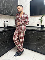 Піжама для дому в клітинку. Комплект домашній. Одяг для сну чоловічий., фото 9