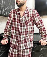 Піжама для дому в клітинку. Комплект домашній. Одяг для сну чоловічий., фото 5