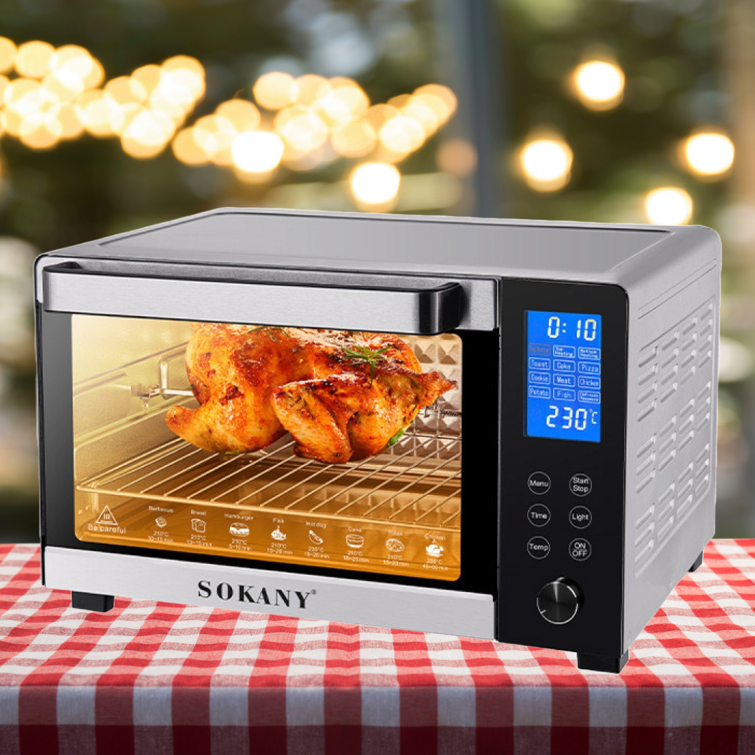 Электрическая духовка настольная Sokany SK-10009 35л для запекания мяса ...