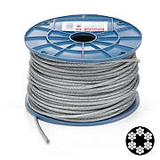 Трос оцинкований в оболонці ПВХ 3мм (2+1) 50м