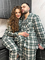 Пижама в клетку мужская. Комплект для дома и сна. Одежда для сна для мужчин.