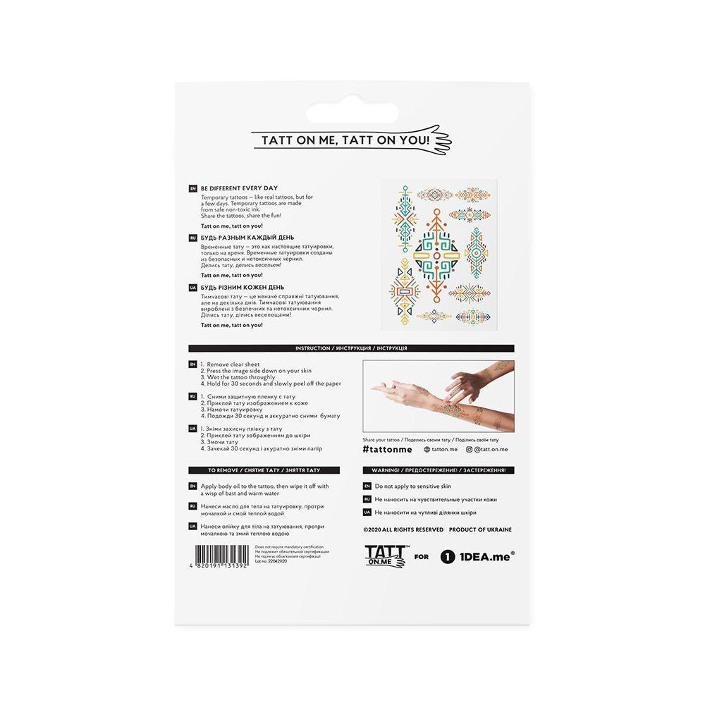 Тимчасові тату TATTon.me Aztec Art mix, фото 1