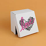 Коробка Подарункова Серце 200*200*100 мм Коробка на день Валентина для закоханих, фото 3