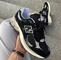 Мужские кроссовки New Balance 2002R Protection Pack Black/Grey замша весна-осень-лето. Живое фото