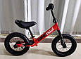 Дитячий біговел 12 дюймів Corso Navi NV-12306 Червоний, надувні колеса, підніжка, підставка для ніг, велобіг, фото 2