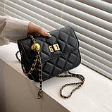 Жіноча сумка крос-боді 7301 чорна, фото 9