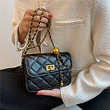 Жіноча сумка крос-боді 7301 чорна, фото 8