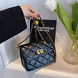 Жіноча сумка крос-боді 7301 чорна, фото 10