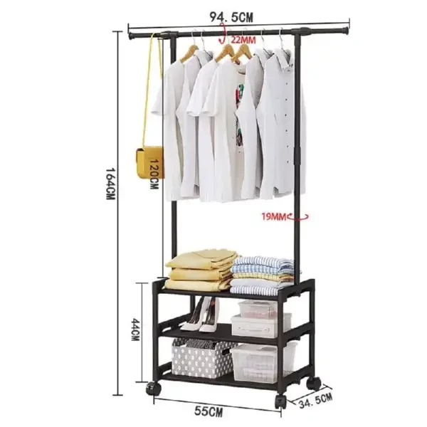 Підлогова вішалка SINGLE-POLE SHOE and HAT RACK 107-2