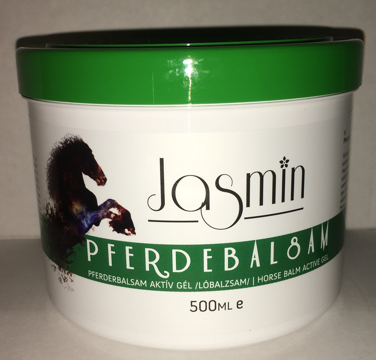 Охлаждающая обезбаливающая мазь Jasmin Pferdebalsam Aktiv-Gel 500ml Венгрия при спортивных травмах, болях мышц - фото 1 - id-p1671245599