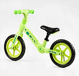 Дитячий біговел Corso CS-12716 Салатовий, колеса EVA 12' дюймів з нейлоновою рамою та вилкою, велобіг, фото 3