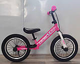 Біговел дитячий 14 дюймів Corso Lambo LB-14962 Рожевий, з ручним гальмом, надувними колесами, велобіг, фото 2