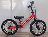 Біговел дитячий 14 дюймів Corso Lambo LB-14811 Червоний, з ручним гальмом, надувними колесами, велобіг, фото 2