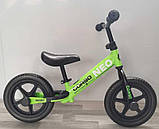 Дитячий велобіг Corso NEO EN-36900 Салатовий, з колесами 12" дюймів EVA (ПЕНА), підставка для ніг, біговел, фото 2