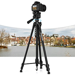 Штатив аматорський панорамний для смартфона та фотоапарата 55-140см, WT-3520 / Штатив-тринога для зйомки фото