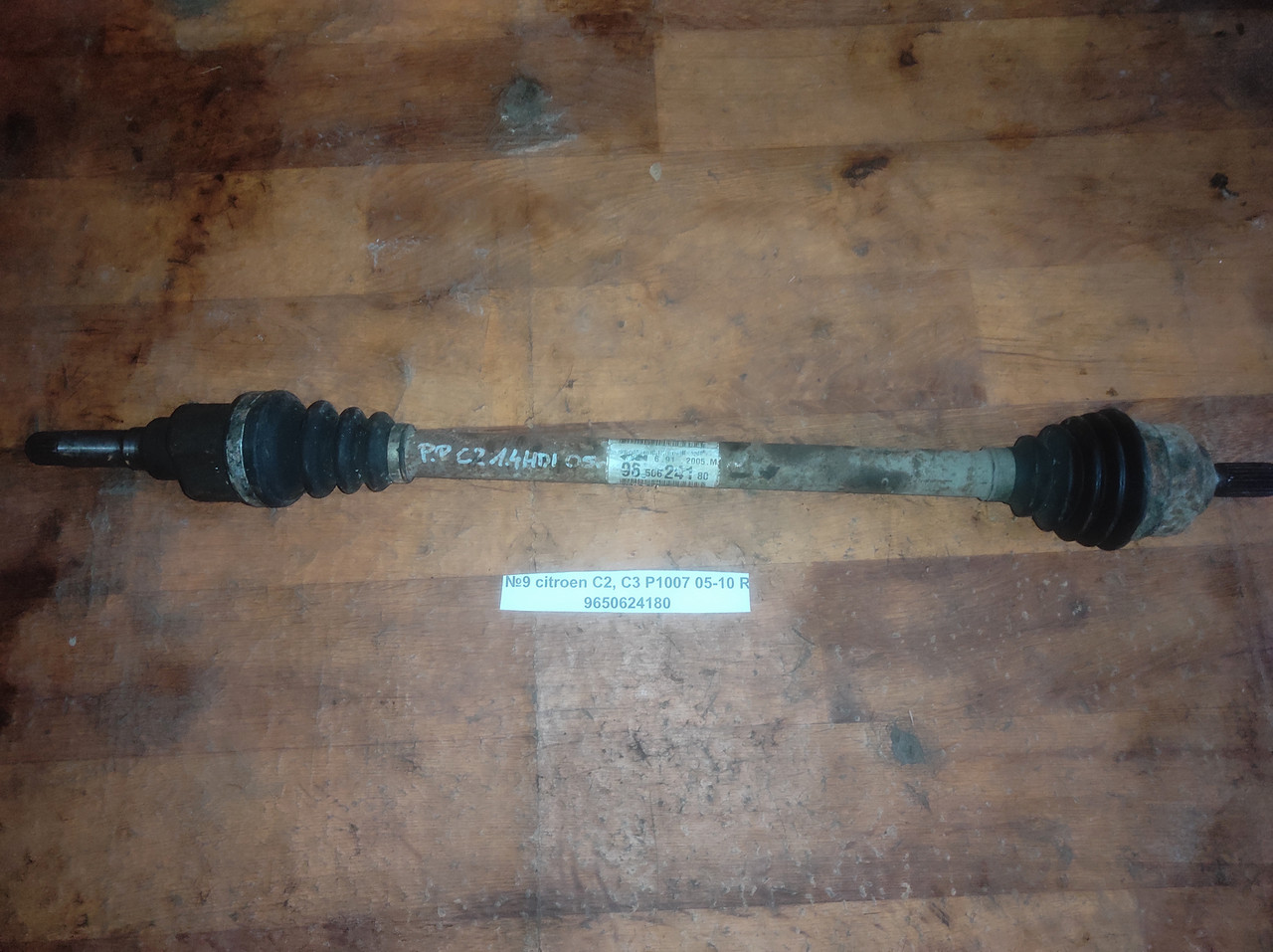 №9 Піввісь права 9650624180 для  citroen C2 C3 P1007 05-10, фото 1