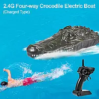 Катер-Крокодил на радиоуправлении (пульт управления, лодка, накладка крокодила, зарядное, в коробке) RH 702