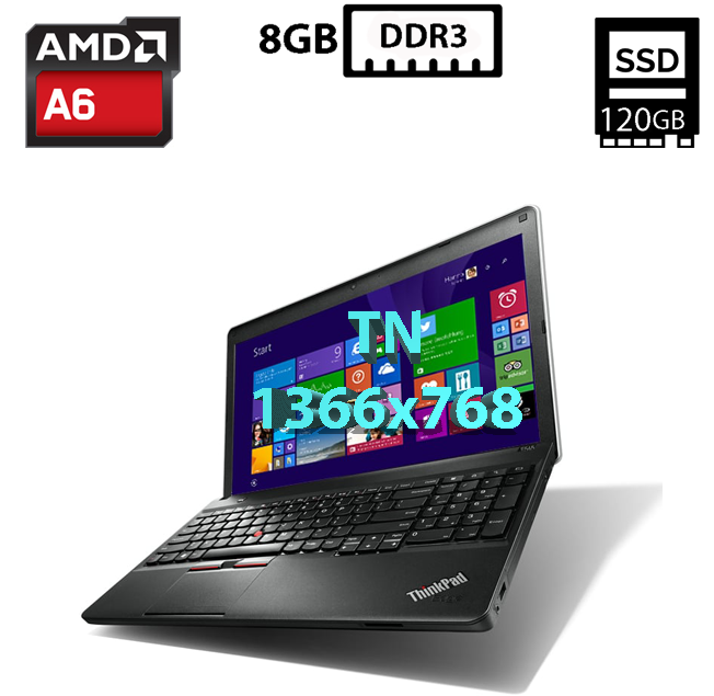 Ноутбук Lenovo Edge E545/15.6"TN(1366x768)/AMD A6-5350M 2.90GHz/8GB DDR3/SSD 120GB/AMD Radeon HD 8450G