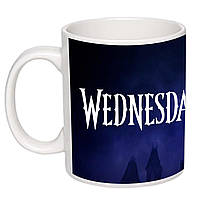 Чашка с принтом "Wednesday" 330мл (цвет белый) (17817)