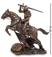 Статуэтка настольная Veronese Рыцарь на коне 28 см 1902905 полстоун покрытый бронзой_VER